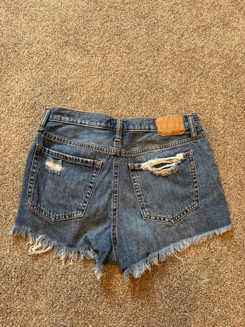 Aeropostale Women's Distressed High Rise Shorty Shorts - Picture 2 of 4